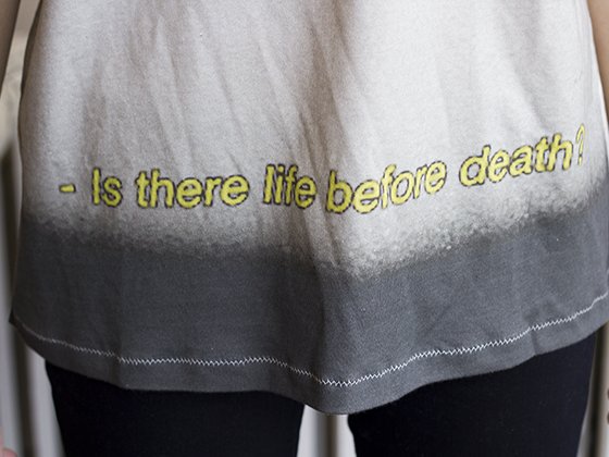 "Is There Life Before Death?" Subtitle Shirt